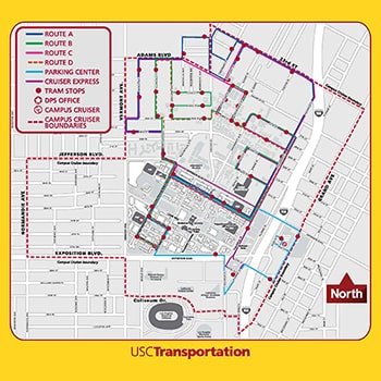 USC Trams Map