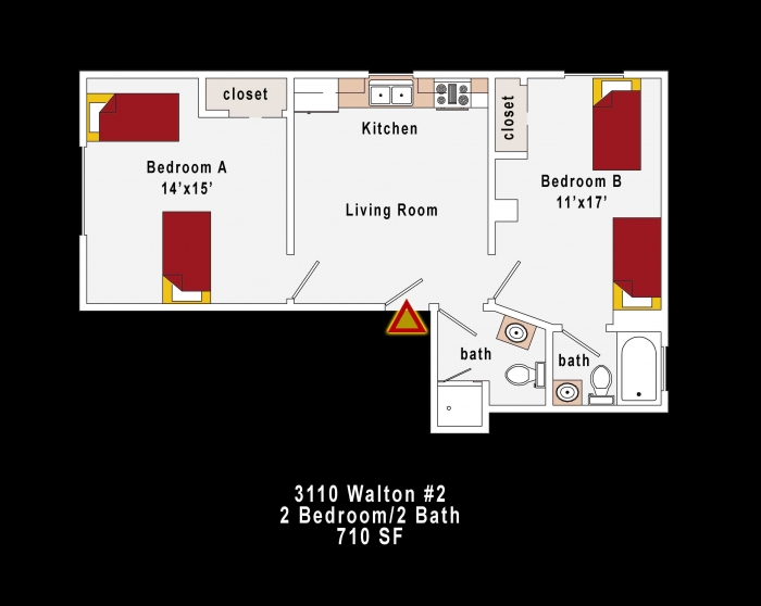 3110 Walton Ave., California, 2 Bedrooms Bedrooms, ,2 BathroomsBathrooms,Apartment,For Rent,Walton Ave.,1,1018